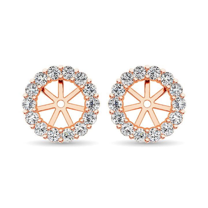 14K Rose Gold Diamond 2/5 Ct.Tw. Earrings Jacket