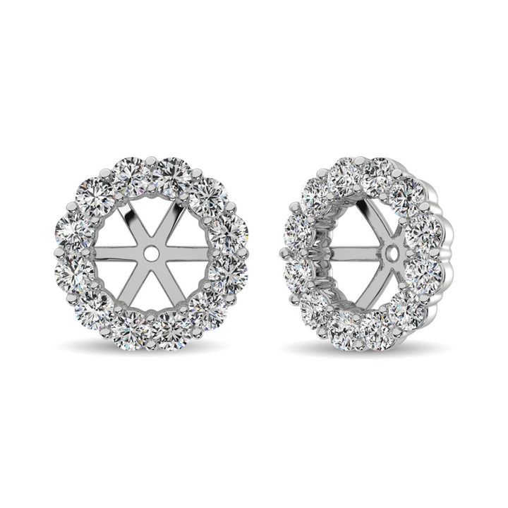 14K White Gold Diamond 5/8 Ct.Tw. Earrings Jacket