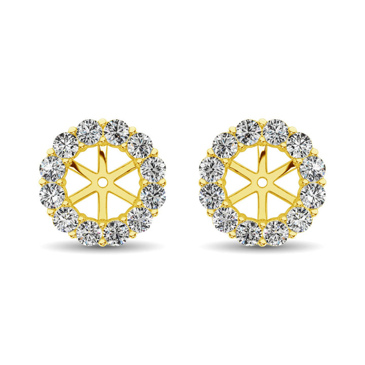 14K Yellow Gold Diamond 1/3 Ct.Tw. Earrings Jacket