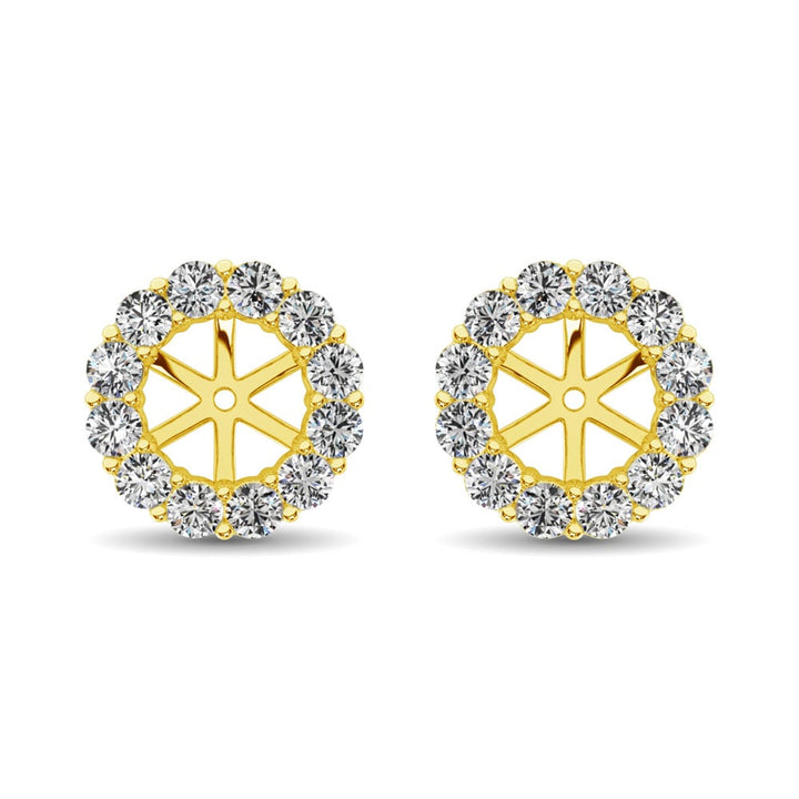 14K Yellow Gold Diamond 1/3 Ct.Tw. Earrings Jacket