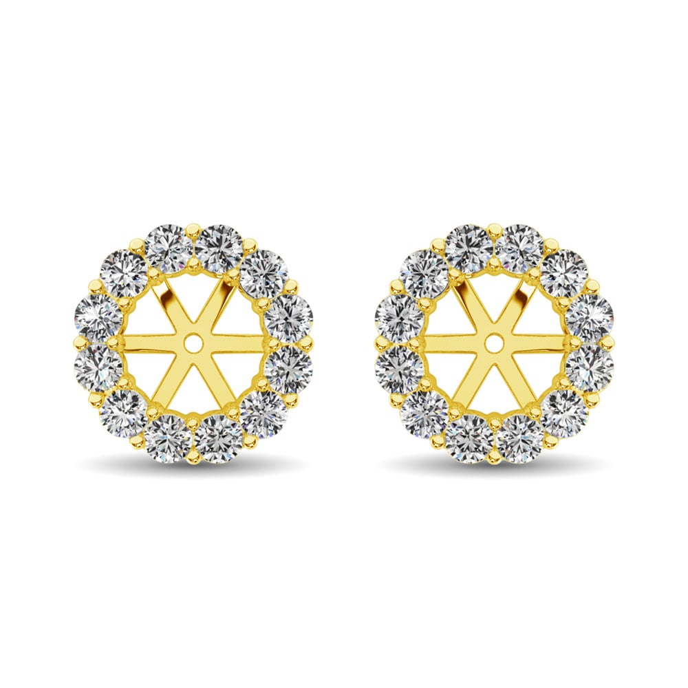 14K Yellow Gold Diamond 1/2 Ct.Tw. Earrings Jacket