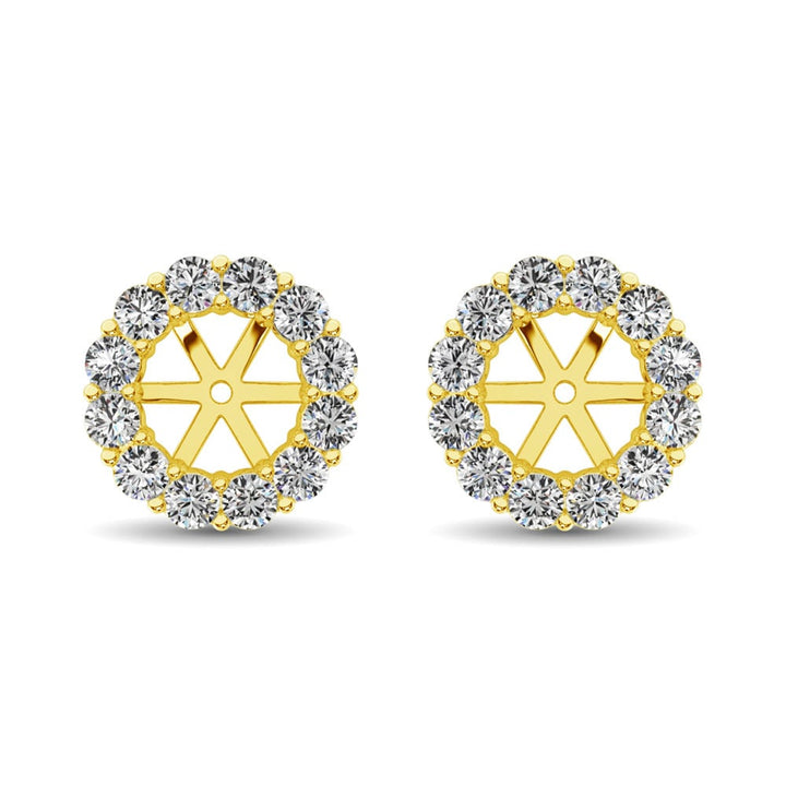 14K Yellow Gold Diamond 1/2 Ct.Tw. Earrings Jacket
