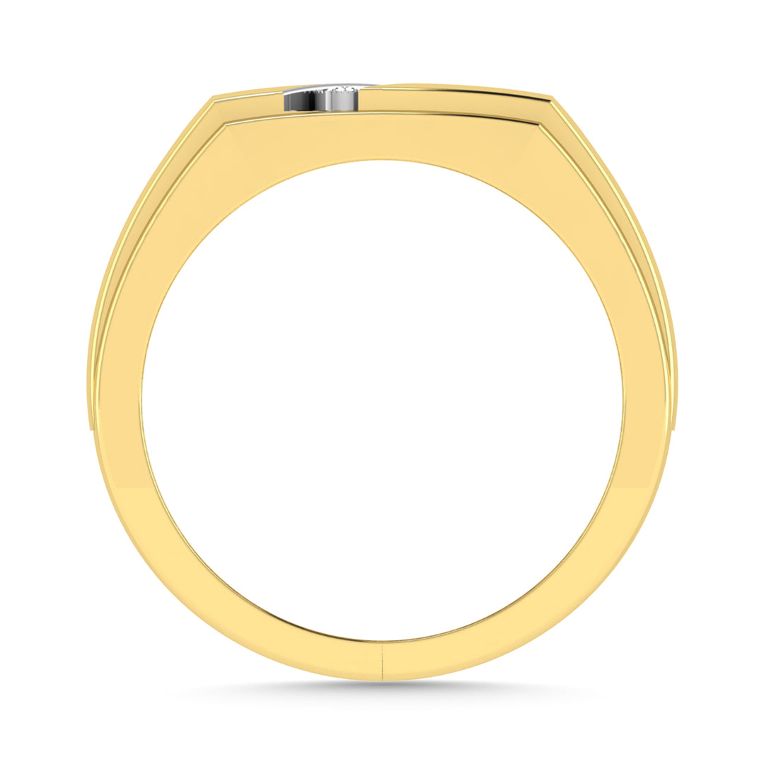 Diamond 1/50 Ct.Tw. Mens Fashion Ring in 10K Yellow Gold