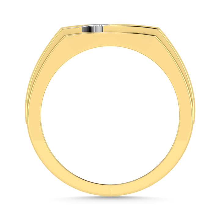 Diamond 1/50 Ct.Tw. Mens Fashion Ring in 10K Yellow Gold