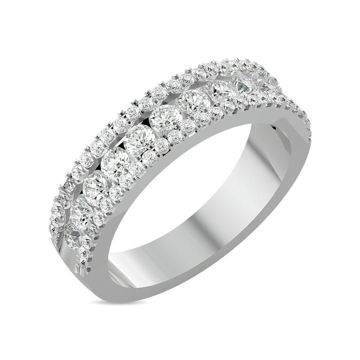 Diamond 1 Ct.tw Machine Band in 14K White Gold