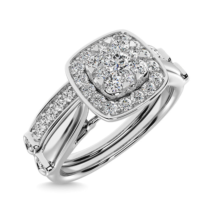 Diamond 1/2 Ct.Tw. Bridal Ring in 14K White Gold