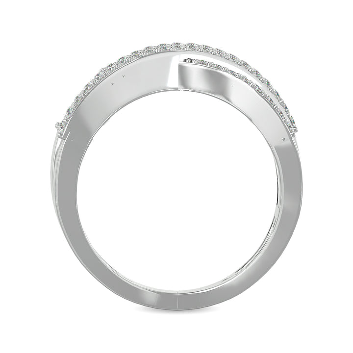 Diamond 1 Ct.tw Crossover Fashion Ring in 14K White Gold