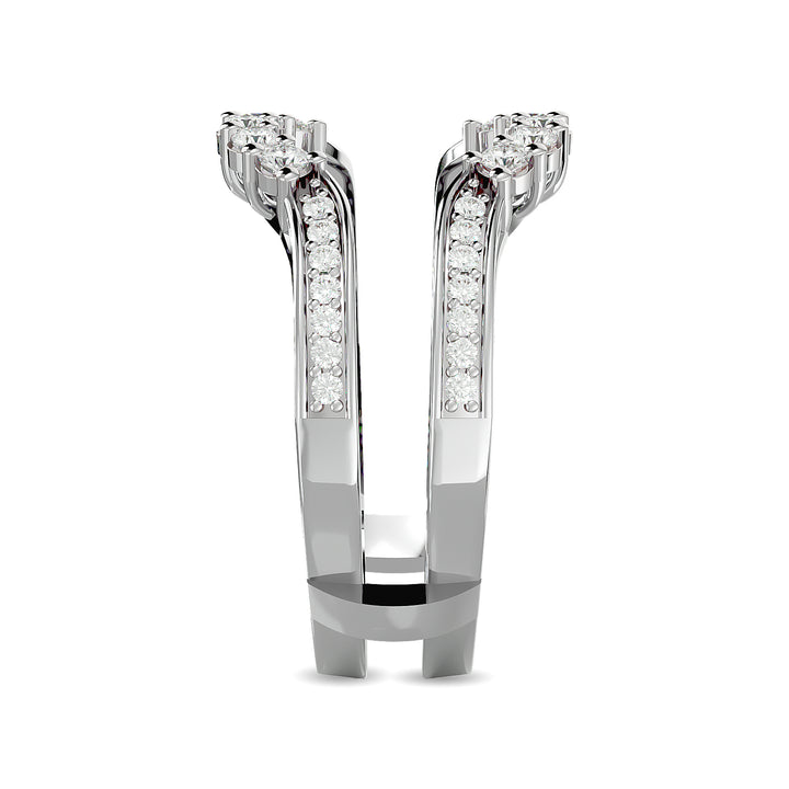 Diamond 1/2 Ct.tw Round Cut Guard Ring  in 14K White Gold
