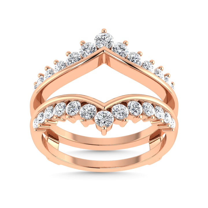 Diamond 1/2 Ct.Tw. Guard Ring in 14K Rose Gold