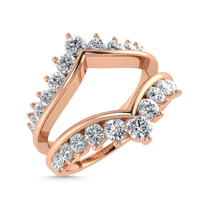 Diamond 3/4 Ct.Tw. Guard Ring in 14K Rose Gold