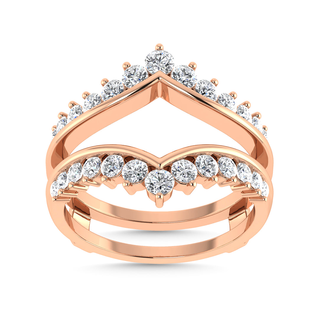 Diamond 1 Ct.Tw. Guard Ring in 14K Rose Gold