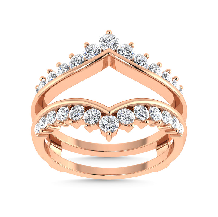 Diamond 1 Ct.Tw. Guard Ring in 14K Rose Gold