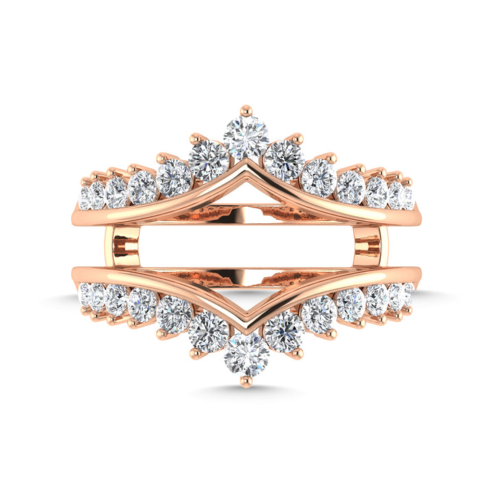 Diamond 1 Ct.Tw. Guard Ring in 14K Rose Gold