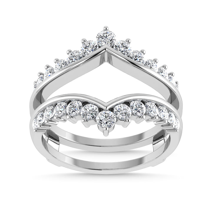 Diamond 1/4 Ct.Tw. Guard Ring in 10K White Gold