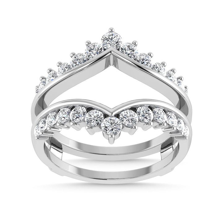 Diamond 1/2 Ct.Tw. Guard Ring in 14K White Gold