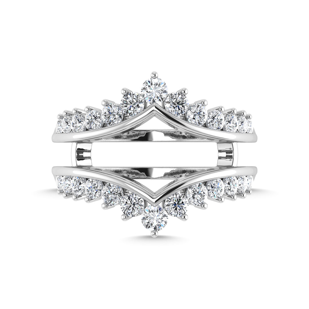 Diamond 1/2 Ct.Tw. Guard Ring in 14K White Gold
