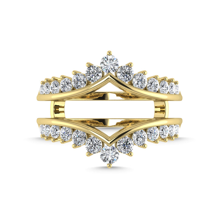 Diamond 1/2 Ct.Tw. Guard Ring in 14K Yellow Gold