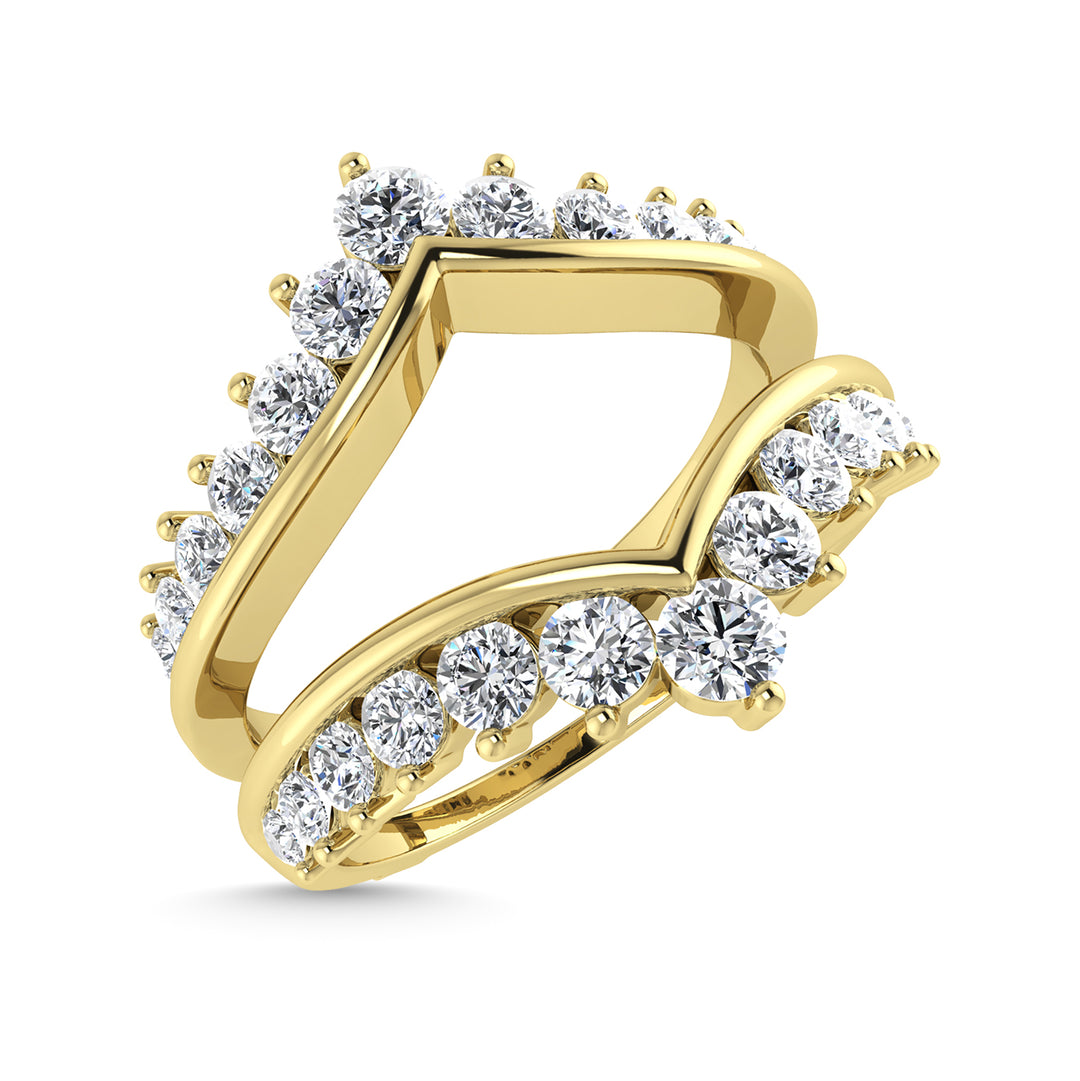 Diamond 1/2 Ct.Tw. Guard Ring in 14K Yellow Gold