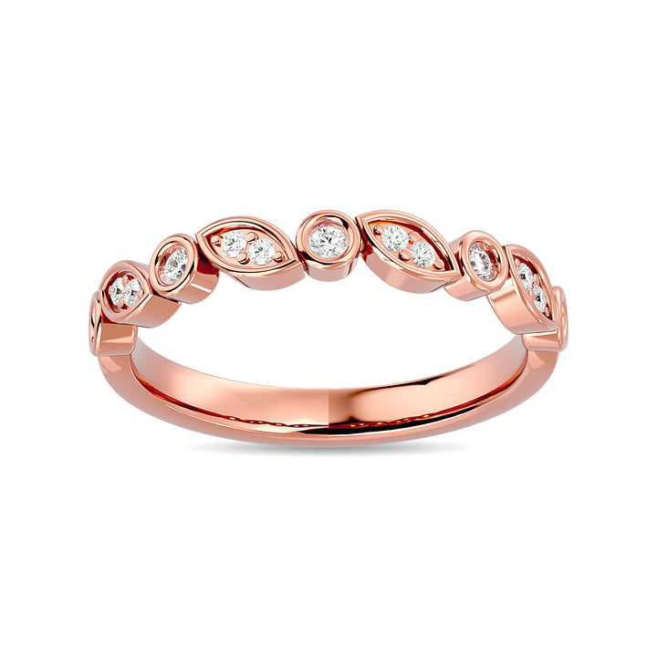Diamond 1/6 Ct.tw Stack Band in 14K Rose Gold