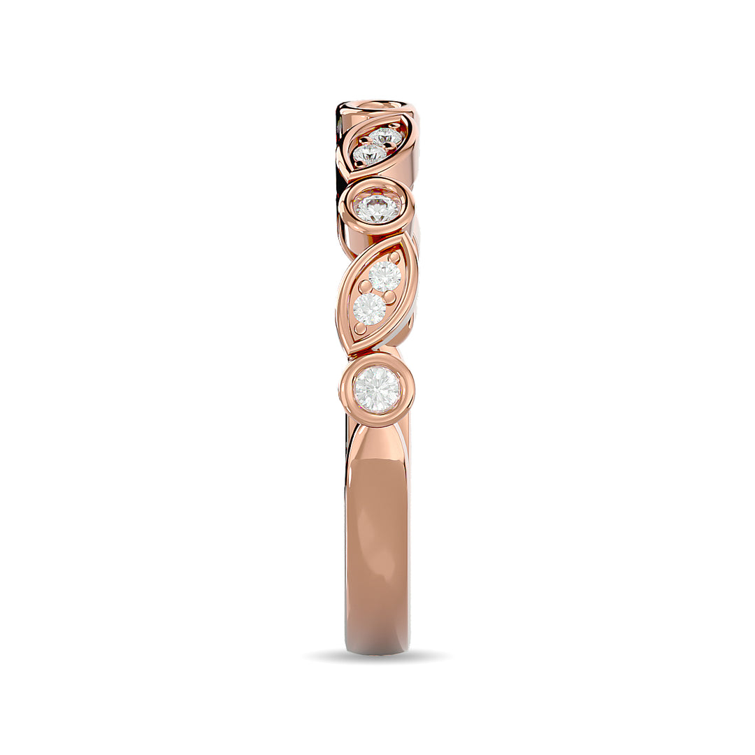 Diamond 1/6 Ct.tw Stack Band in 14K Rose Gold