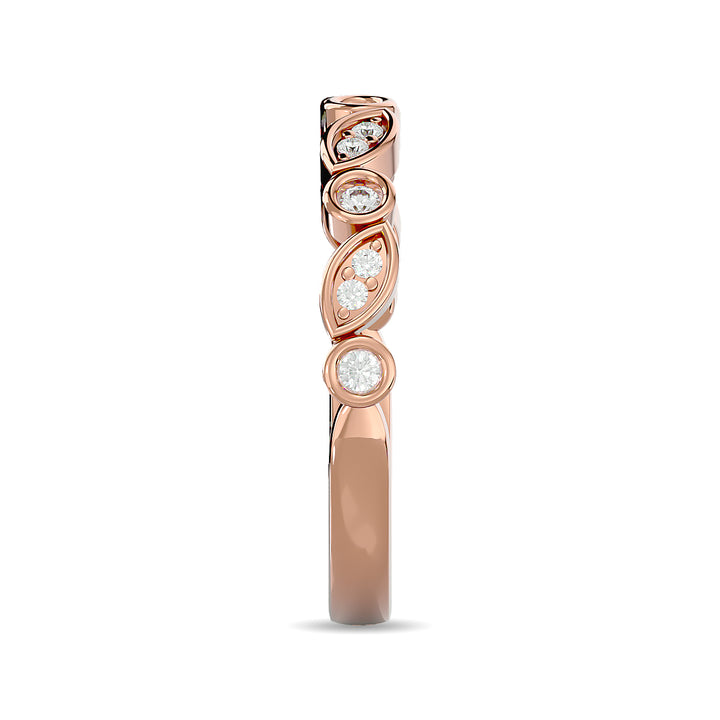 Diamond 1/6 Ct.tw Stack Band in 14K Rose Gold