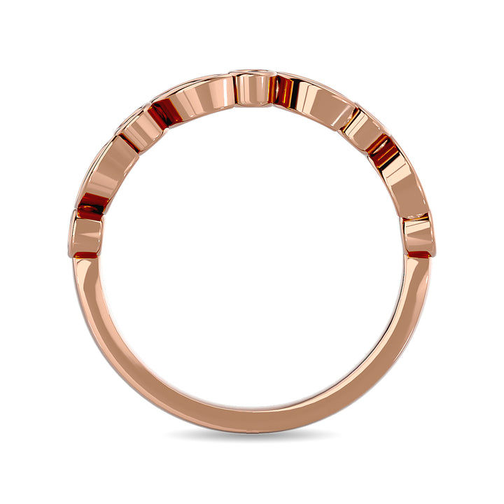 Diamond 1/6 Ct.tw Stack Band in 14K Rose Gold