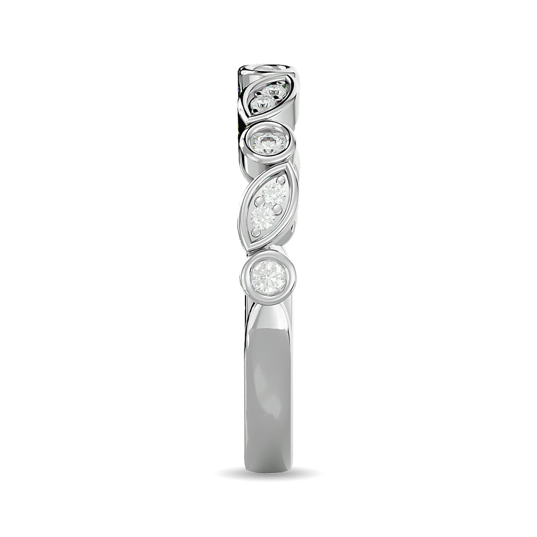 Diamond 1/6 Ct.tw Ladies Band in 14K White Gold