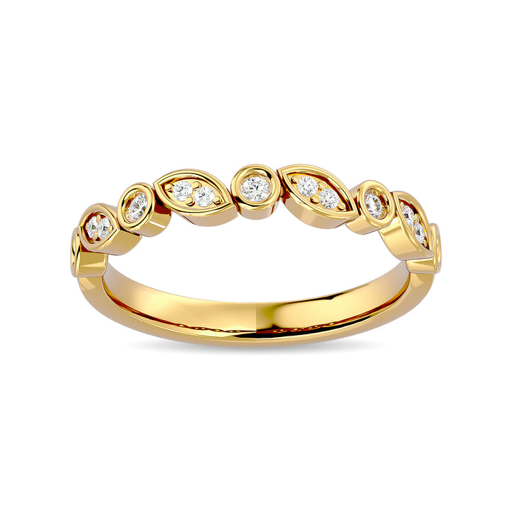 Diamond 1/6 Ct.tw Stack Band in 14K Yellow Gold