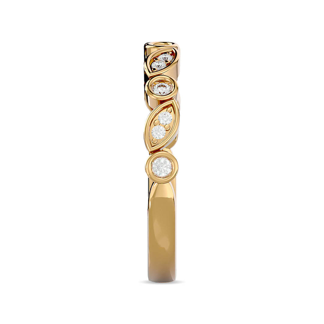 Diamond 1/6 Ct.tw Stack Band in 14K Yellow Gold