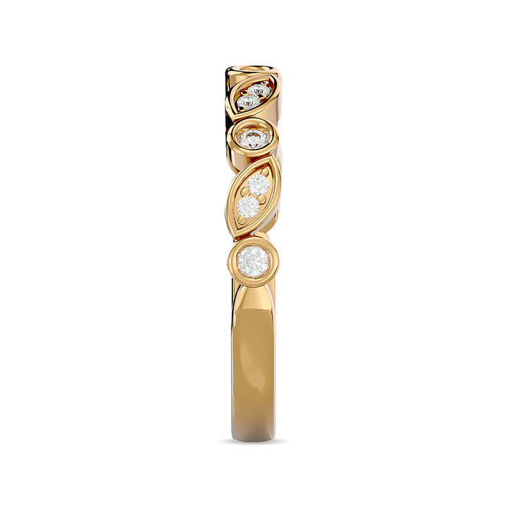 Diamond 1/6 Ct.tw Stack Band in 14K Yellow Gold