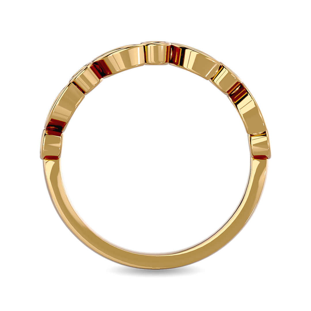 Diamond 1/6 Ct.tw Stack Band in 14K Yellow Gold