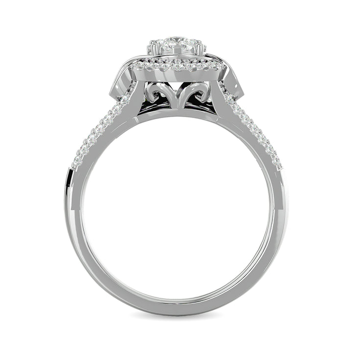 Diamond 1/2 Ct.tw Bridal Ring in 14K White Gold