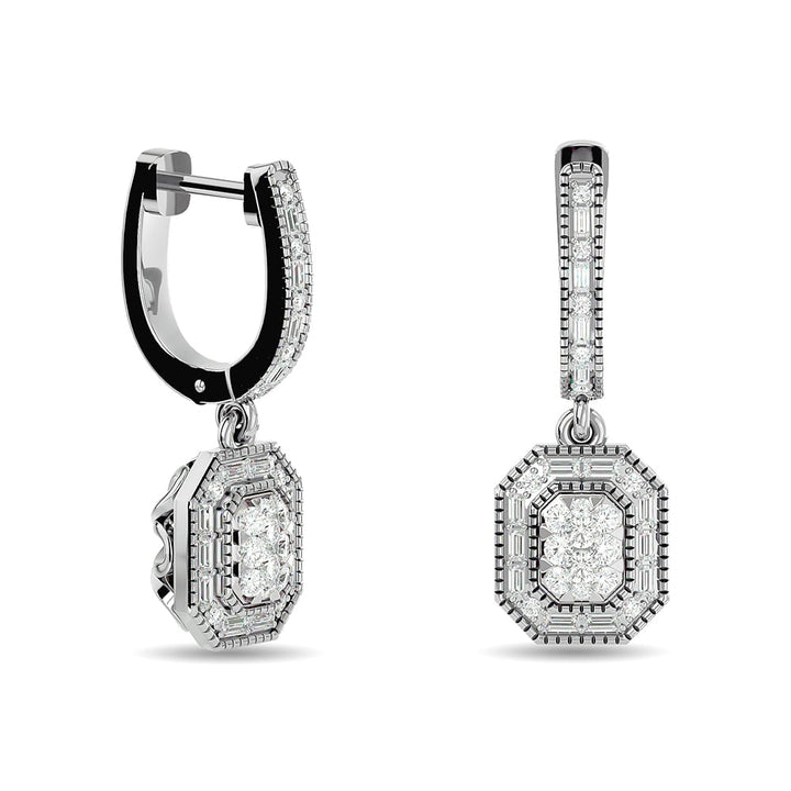 Diamond 5/8 Ct.tw Fashion Earrings in 14K White Gold