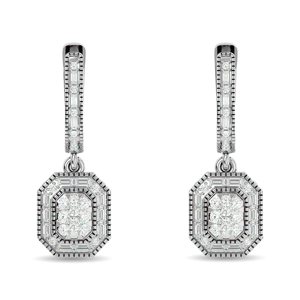 Diamond 5/8 Ct.tw Fashion Earrings in 14K White Gold