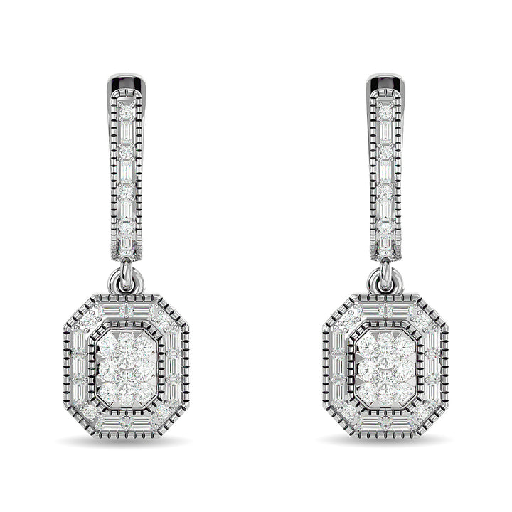Diamond 5/8 Ct.tw Fashion Earrings in 14K White Gold