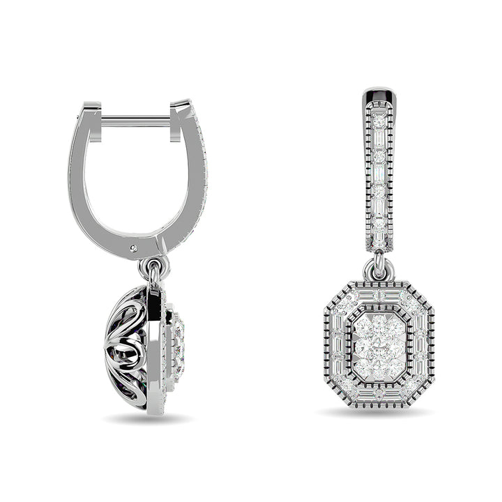 Diamond 5/8 Ct.tw Fashion Earrings in 14K White Gold