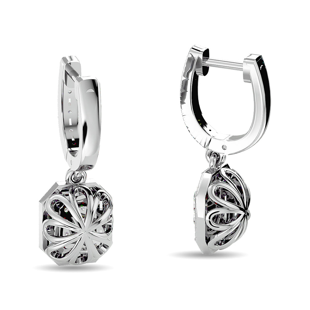 Diamond 5/8 Ct.tw Fashion Earrings in 14K White Gold