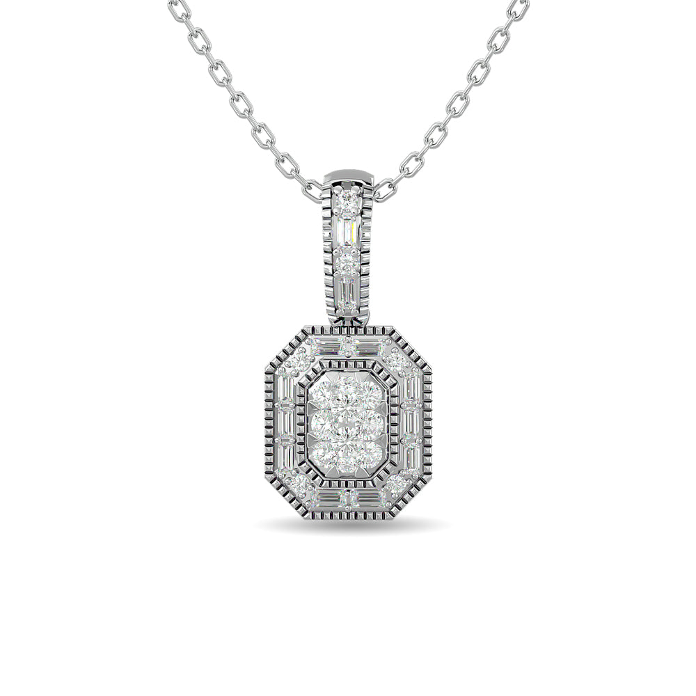 Diamond 1/2 Ct.tw Fashion Pendant in 14K White Gold