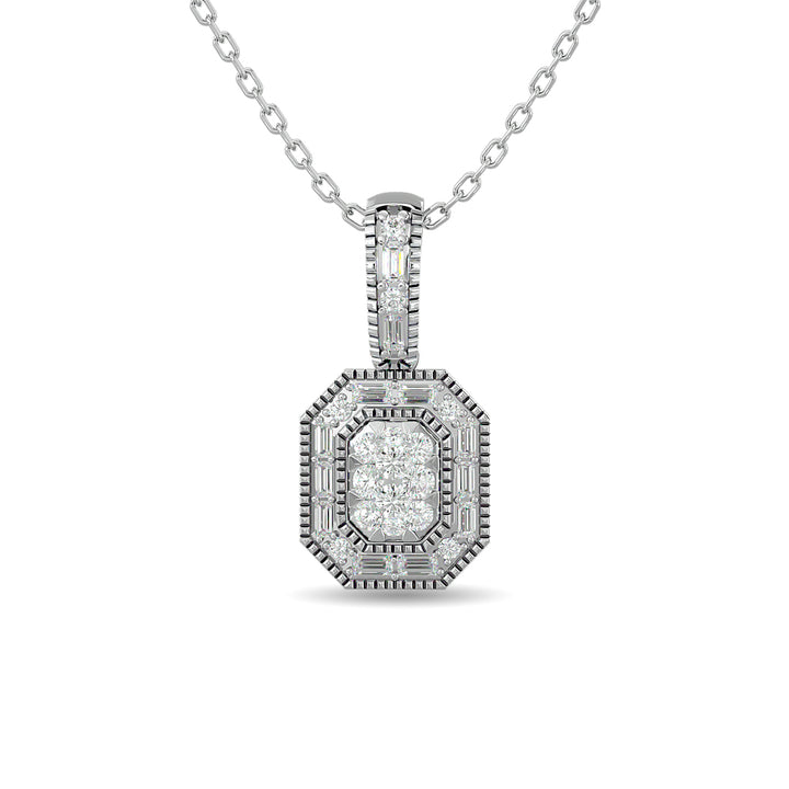 Diamond 1/2 Ct.tw Fashion Pendant in 14K White Gold