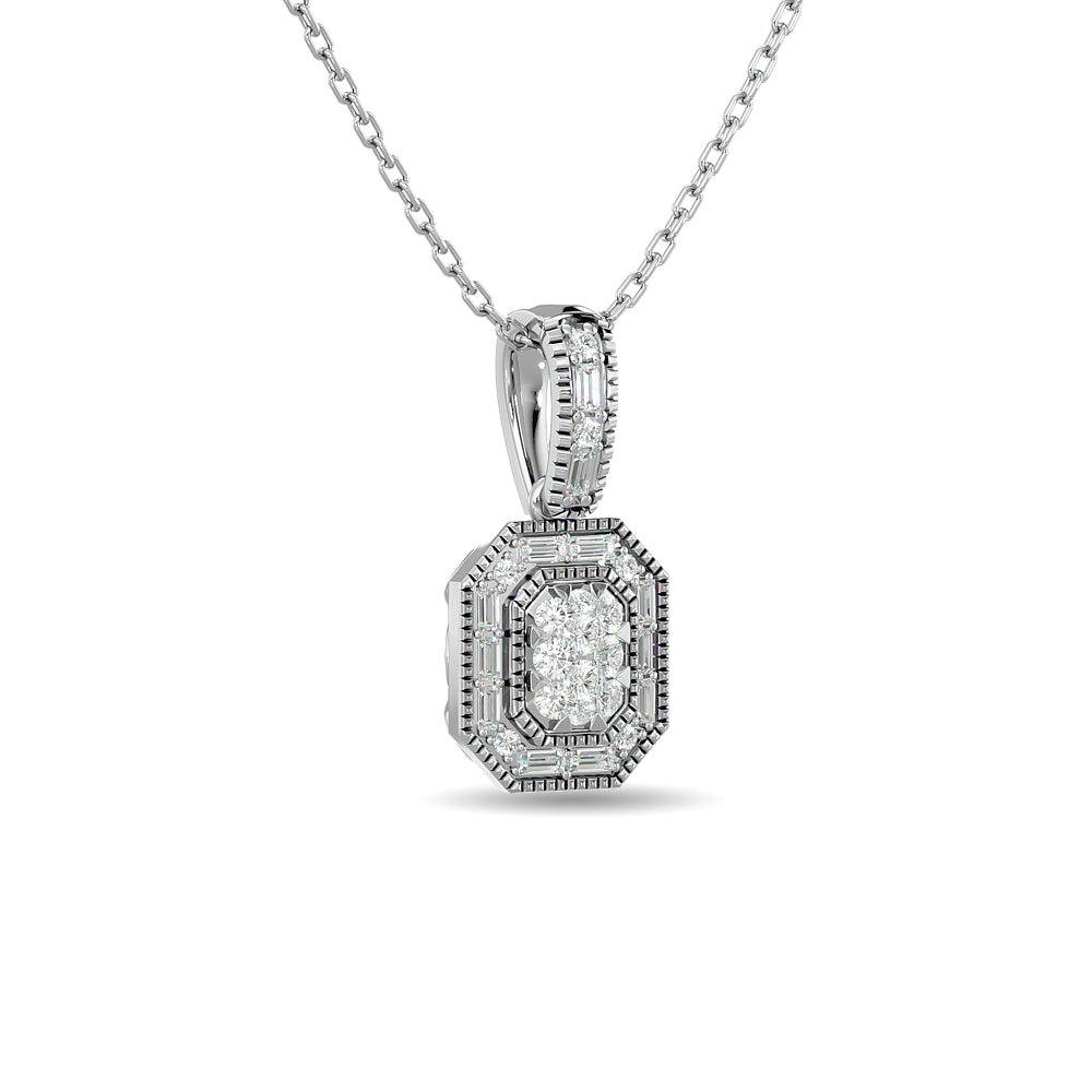 Diamond 1/2 Ct.tw Fashion Pendant in 14K White Gold