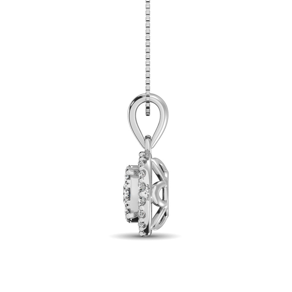 Diamond Fashion Pendant 5/8 Ct.tw Round Cut in 14K White Gold