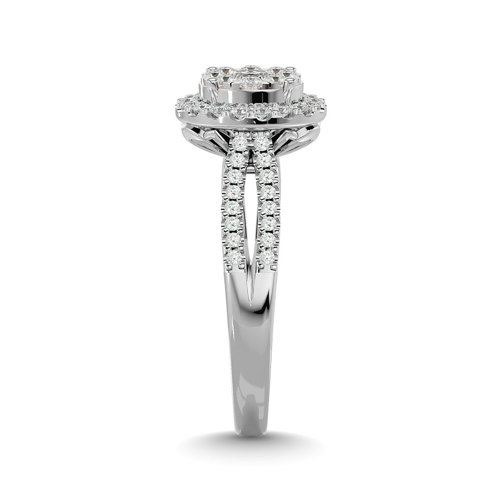 Diamond 3/4 Ct.tw Engagement Ring in 14K White Gold