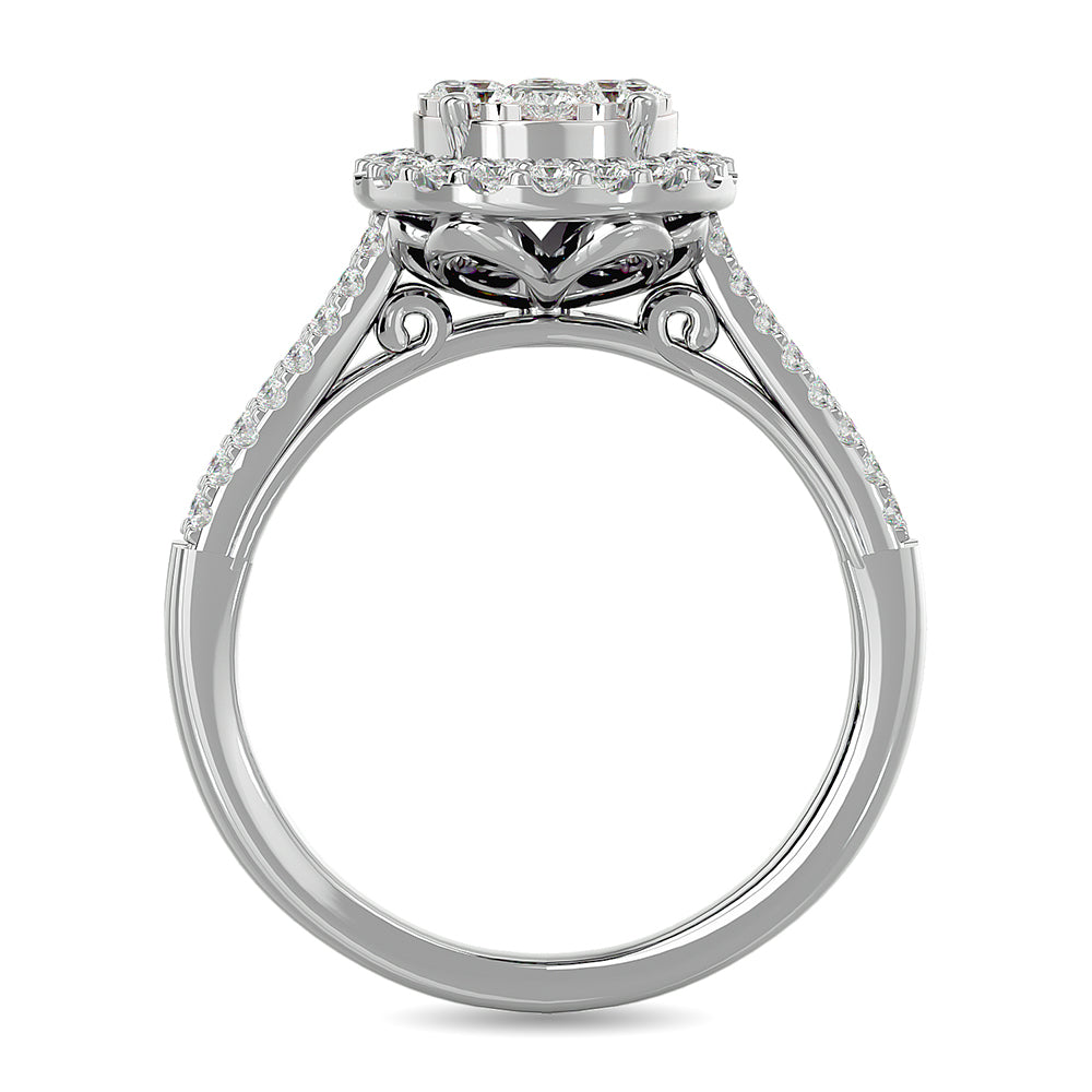 Diamond 3/4 Ct.tw Engagement Ring in 14K White Gold