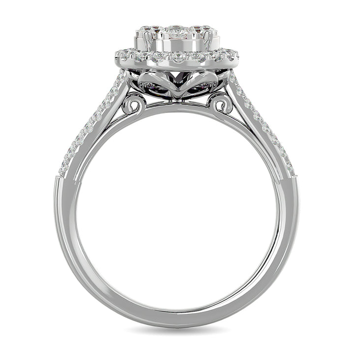 Diamond 3/4 Ct.tw Engagement Ring in 14K White Gold