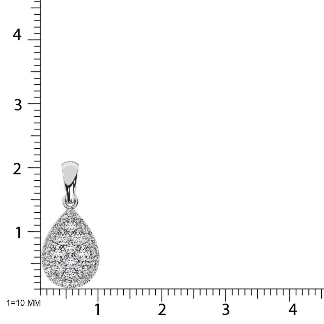 Diamond Fashion Pendant 5/8 Ct.tw Round Cut in 14K Rose Gold