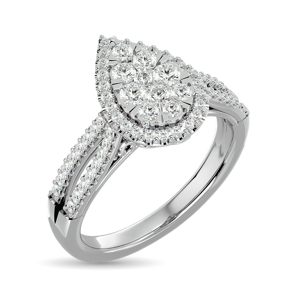 Diamond Engagement Ring 3/4 Ct.tw in 14K White Gold