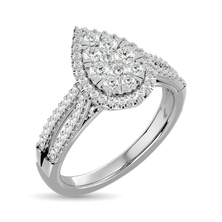 Diamond Engagement Ring 3/4 Ct.tw in 14K White Gold