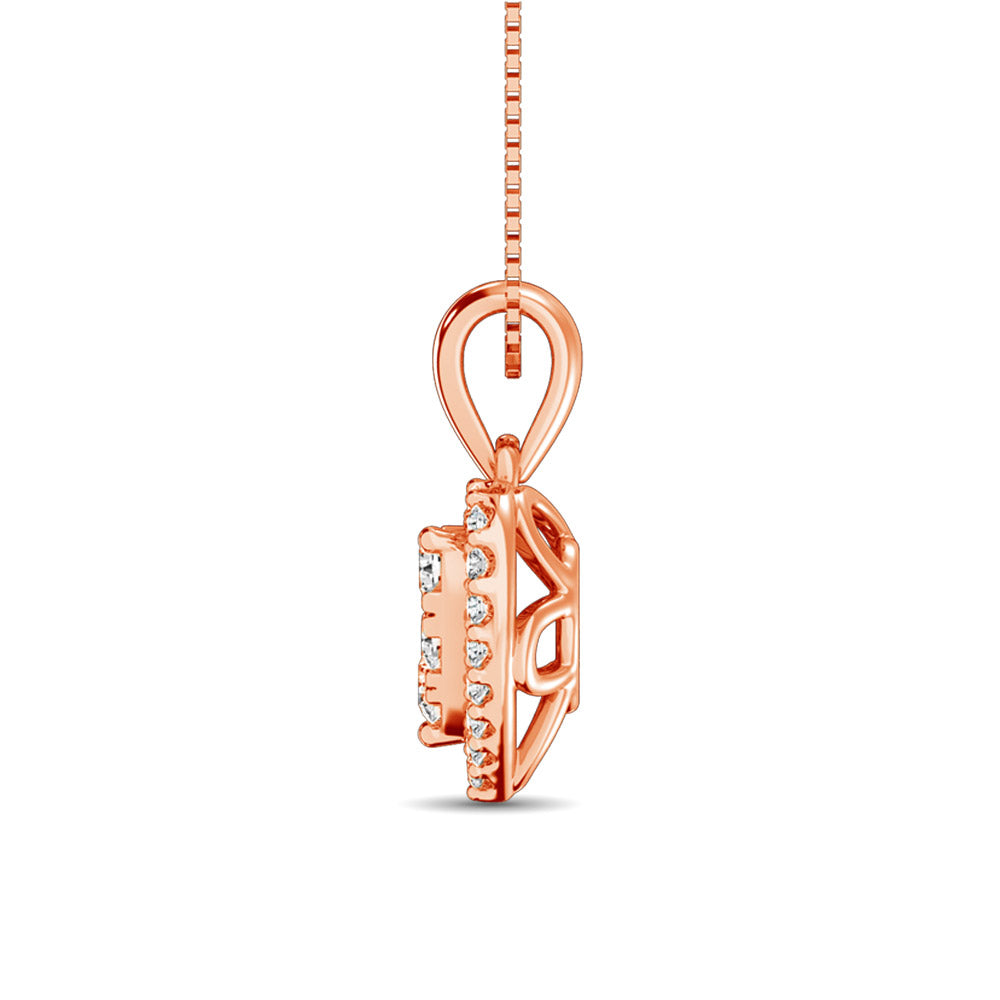 Diamond Fashion Pendant 1/2 Ct.tw Round Cut in 14K Rose Gold