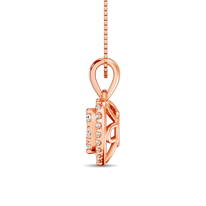 Diamond Fashion Pendant 1/2 Ct.tw Round Cut in 14K Rose Gold