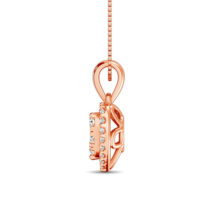 Diamond Fashion Pendant 1/2 Ct.tw Round Cut in 14K Rose Gold